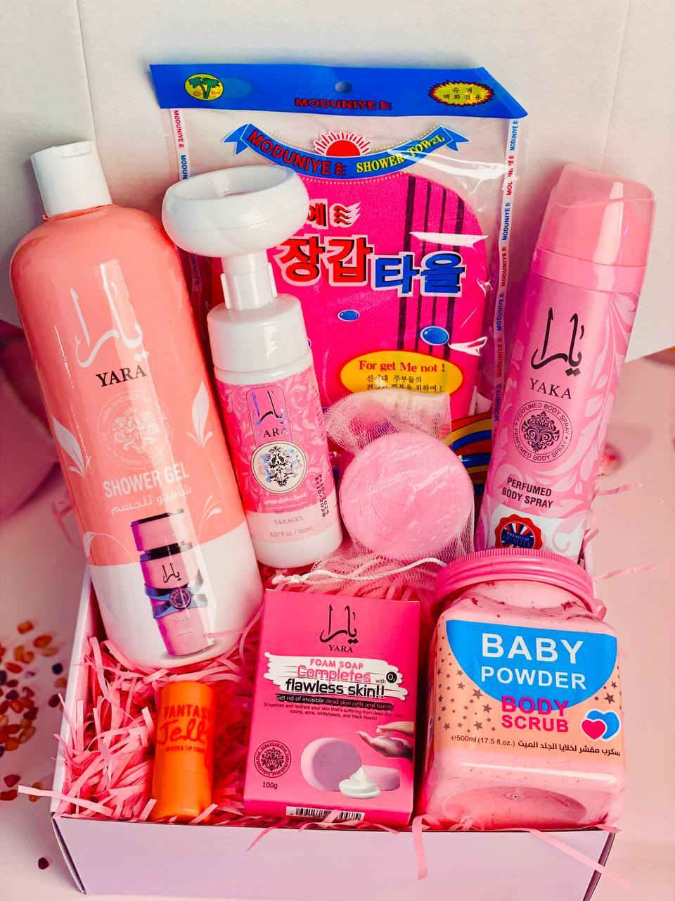 ✨ بوكس عناية وردي متكامل ✨
دلّلي روحچ من أول غسلة لآخر لمسة 💖

🌸 شاور جل يارا – نعومة ورائحة أنثوية
🌸 فوم غسول
🌸 سبراي جسم معطر
🌸 صابونة يارا
🌸 سكراب جسم بودرة الأطفال
🌸 بوف + ليفة
🌸 منتجات إضافية للعناية اليومية

💗 رائحة ثابتة
💗 نعومة من أول استخدام
💗 مناسب لكل أنواع البشرة

🎀 البوكس مثالي للاستعمال الشخصي أو كهدية النجف, العراق


**إذا كنت صاحب هذا الإعلان وتريد حذفه لأي سبب، رجاءا أرسل رسالة إلى الدعم الفني**