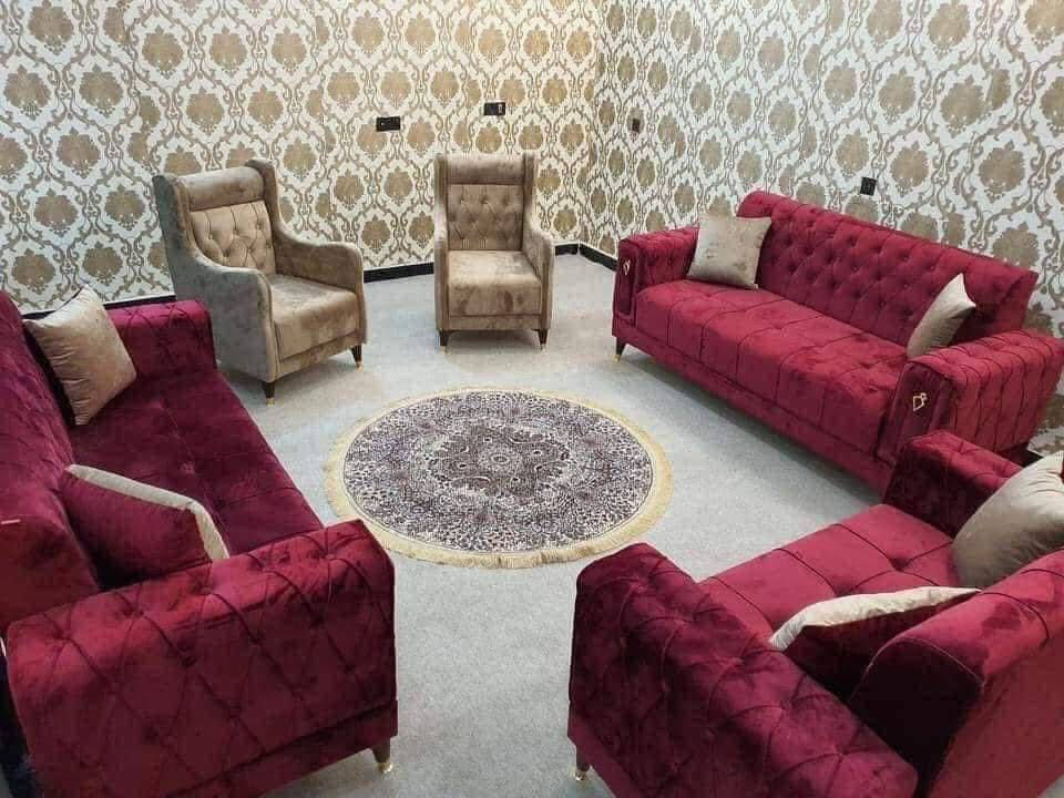 تخم 10مقعد 425
9مقعد ب385
 8 مقعد 360
  7  مقعد 335
6 مقعد ب 325
  5 مقعد قنفه ثلاثيه وكراسي عدد2   
  5 مقعد ثلاثيه وثنائيه 295 الف

مواصفات الخشب
الظهر /چام روسي 
المقعد /بلوك اسود 
الصدر /خشب مضغوط
الاسفنج / مميز 8سم 
القماش / قديفه
الرجل / حديد
واذا اختار الزبون (كتان) او (وتر بروف)
يصعد (25)
توصيل بغداد 5
اطراف 15
محافظات حسب البعد


**إذا كنت صاحب هذا الإعلان وتريد حذفه لأي سبب، رجاءا أرسل رسالة إلى الدعم الفني**