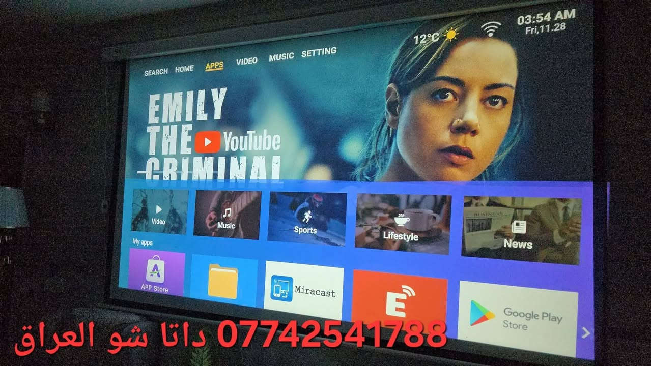 ✨️اخوان عرض خرافي عوف ✨️الشاشه وخذ داتا شو
✨️ حجم ٤ متر صوره خرافيه 
جهاز داتا شو نظام اندرويد رسمي يعرض حجم كبير يشغل سينمانا وسوق بلي تطبيقات سنويه هديه مع الجهاز يفتح باقات كاس العالم وافلام ورياضه اكثر من ٢٠ الف فلم ومسلسل 
دقه 4k 

كل هذا ١٤٠ الف توصيل مجاني مع ستاند هديه 

✨️للحجز والاستفسار 

☎️     ***********
