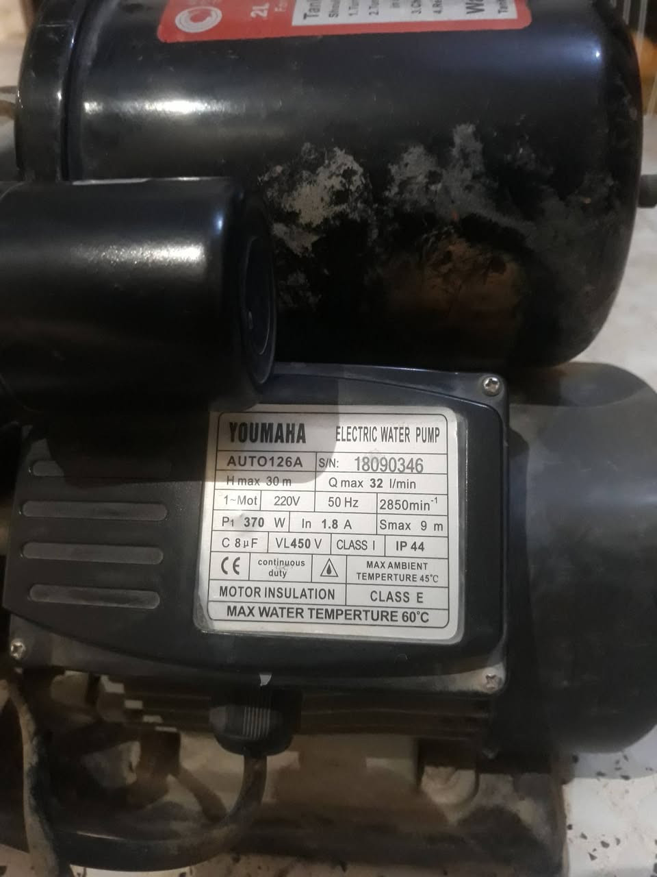 السلام عليكم ماطور ماء مستعمل شغال ماركة يوماها السعر 40 الف للعلم سعر الجديد 100 الف.  للتواصل عالرقم *********** بي واتساب
