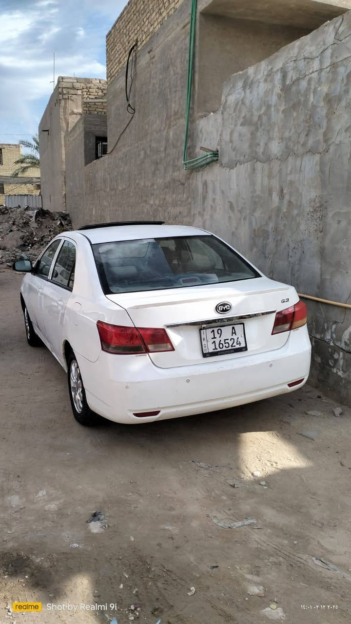 BYD G3  2013
السيارة بأسم  اخوي 

السيارة  مكينتها  تبخر   

الاهلالات  الخلفيه بيهن  خياس 
تبريد  شغال
دواخلها  نظيفه  
گشرها  نظيف 
نصبتها  حلوه السيارة  
حداديه %60
بيها  شبر   حار   بالچاملغ الخلفي      بسيط  كلش 

السيارة  بالواقع  احلى  من الصور
السيارة  رقمها  كربلاء    ومكانها  كربلاء 

هذا  رقمي   ***********    خابرني  وتأمر  امر

