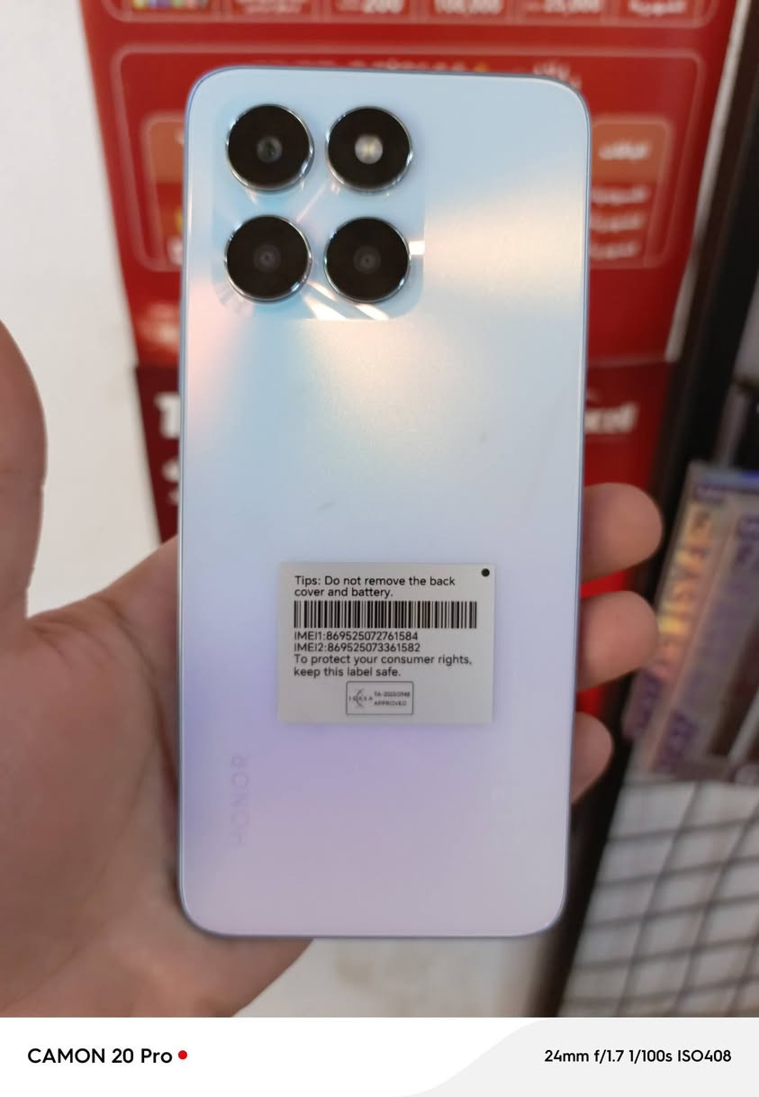 Honor X6a
السعر 95 الف فقط
الذاكرة 128GB
البطارية 5200 ملي امبير 
بصمة جانبية 
دبل سيم كارت
الجهاز جدا نضيف مع كامل الملحقات
للاستفسار المراسلة او الاتصال على الرقم 
***********
