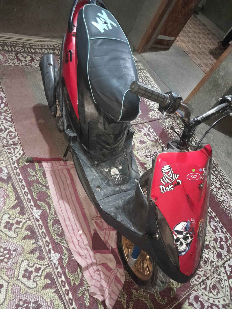 سلام عليكم دراجه ماكس عدله محرك ناعم اخرس هندر تواير جدد ضفيره جديده دبل رياضي ويل رياضي متواجد شريحه واتساب فقط سعر 400 وبيها مجال قليل***********
