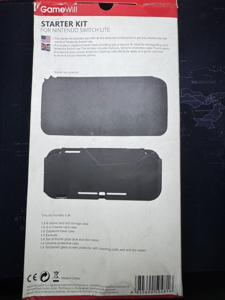 السلام عليكم 

للبيع Starter Kit أصلي 
من شركة GameWill
 مخصص لجهاز Nintendo Switch Lite
 يحتوي على 
 1️⃣ حقيبة حمل

2️⃣ غطاء حماية 

3️⃣ واقي شاشة 

4️⃣ أغطية أزرار  

5️⃣ علبة كروت الألعاب  

6️⃣ سماعات 

جديد وغير مستخدم 

حالة الاكسسوار 100%

مع التغليف الأصلي التغليف مفتوح فقط 

حالة التغليف 90%

السعر : 10 الف 

التواصل : واتساب فقط : ***********

عنوان: بغداد الشعب 

لايوجد توصيل 🤍
