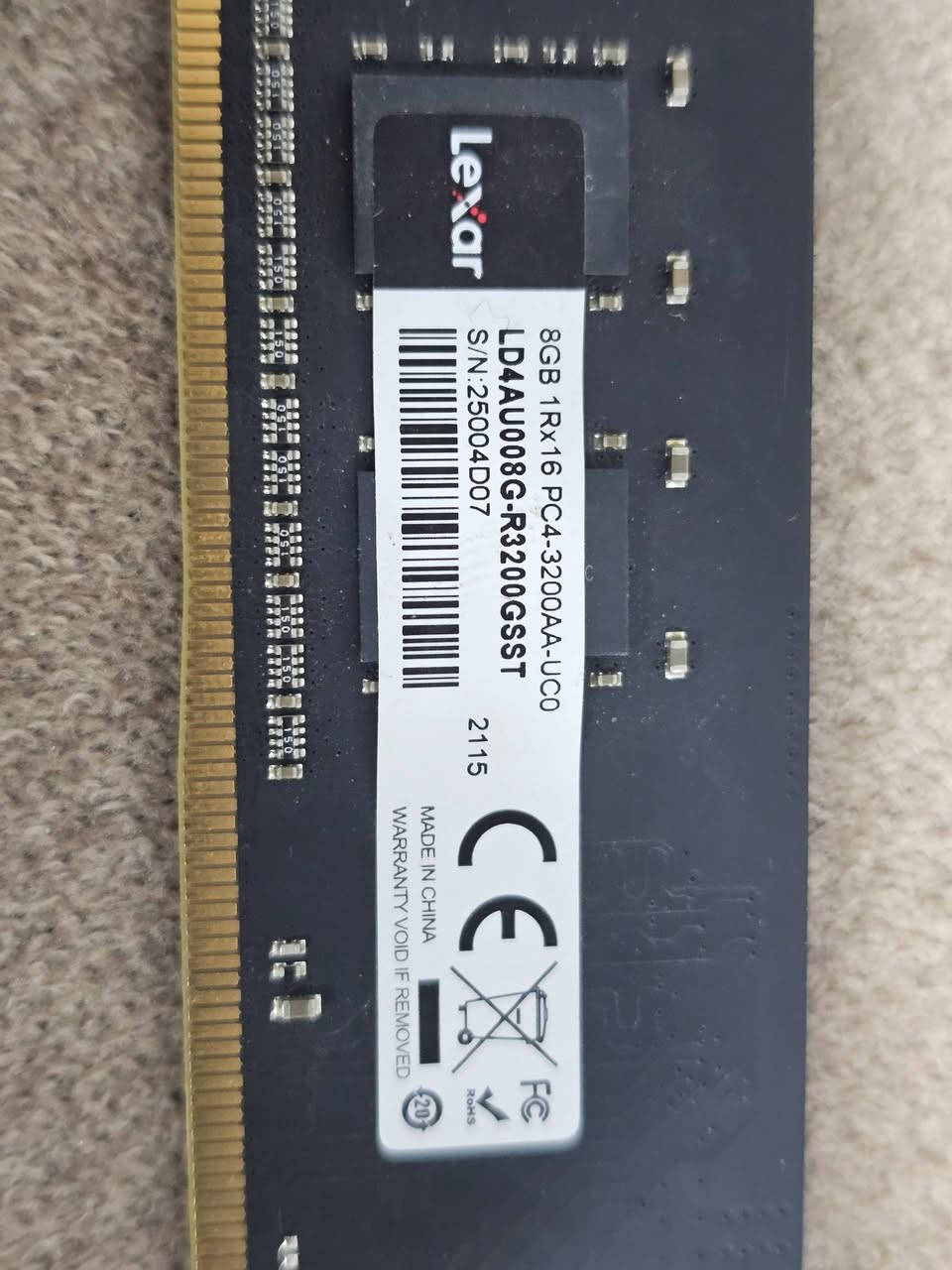 مذربورد Gigabyte H410 مع معالج Intel Core i3 
بسعر 100
رام DDR4 سعة 8GB بسرعة 3200MHz ماركة Lexar 
بسعر 60


**إذا كنت صاحب هذا الإعلان وتريد حذفه لأي سبب، رجاءا أرسل رسالة إلى الدعم الفني**