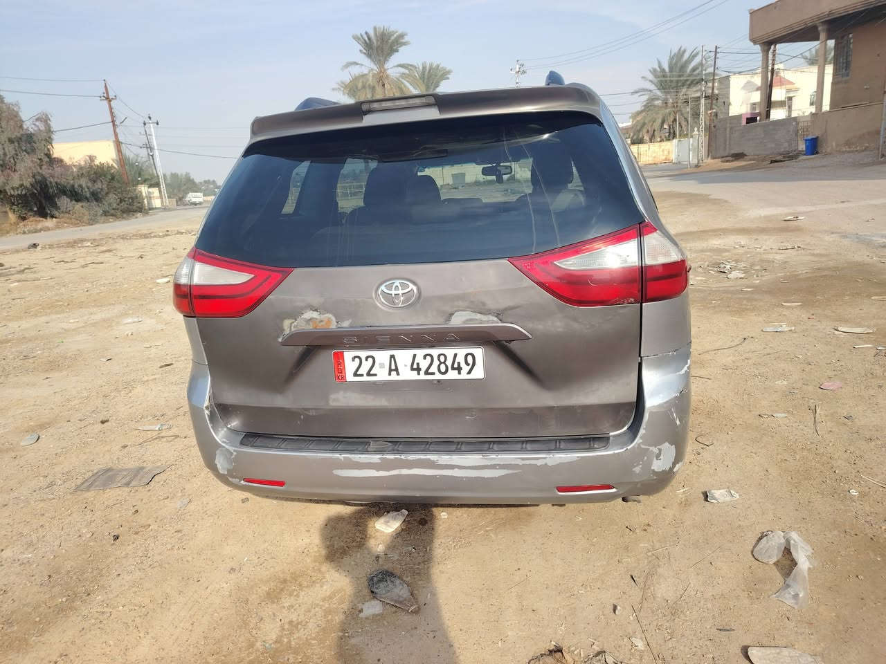 للبيع تويوتا سينا 2016 فول مواصفات رقم اربيل الجديد تكسي الضرر جاملغ خلفي اليسار وصندوق السعر 135 وبيهه مجال للاتصال ***********
