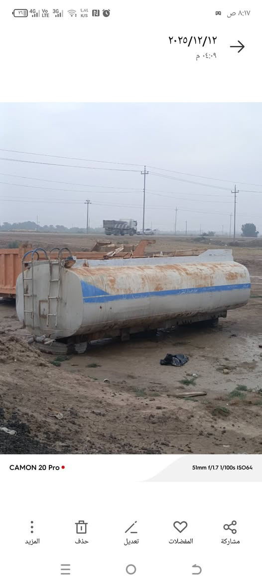 للبيع تنكر ٢٠ طن طول ٦ ونص سعر ١٨ ورقه *********** /***********
