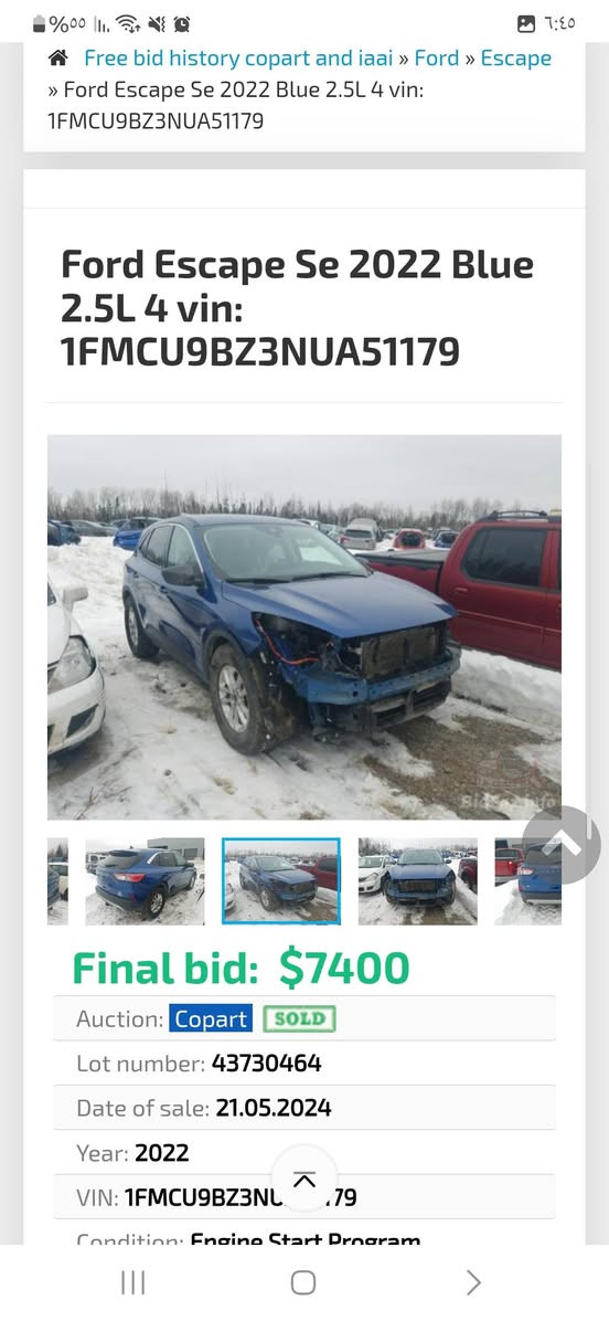 اسكيب هايبرد 2022 
All-Wheel Drive (AWD)
ماشيه 125 الف ((كيلو متر)) 
محرك 2500 تنفس طبيعي
مواصفات
بصمه
ترحيب دخول
تشغيل عن بعد
رادار امامي 
رادار خلفي
رادار مرأه جانبي
الخروج عن المسار
مثبت سرعه
حساس تصادم امامي
حساس تصادم خلفي 
حساسات اطارات
تدفئه كشنات امامي 
كير ماوس
مودات قياده
كاميرا رجوع دواره
رقم بغداد 
السياره جاهزه
ضررها بالصور + مرشوشه 3 كلير بدون دواخل 
ايرباكات سليمة 
 السعر 154 
 ***********
رقم الشاصي : 1FMCU9BZ3NUA51179
