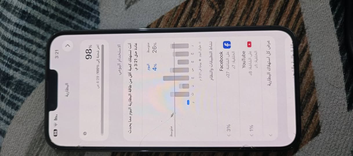 ١٣ برو ماكس لون اسود بطاريه ٨٦ وذاكره ٥١٢ مامبدل بيه ولا قطعه وين ما يعجبك افحص استخدام شخصي السعر ٨٥٠ وبيه مجال
عنوان ناصريه مركز *********** 
***********
