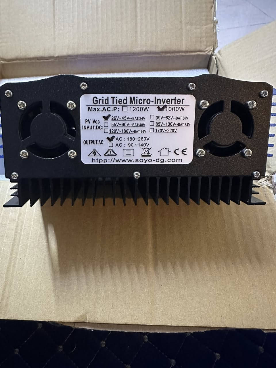 انفيرتر بهالشكل طاقة شمسية وباتريات مع الملحقات  السعر 85


**إذا كنت صاحب هذا الإعلان وتريد حذفه لأي سبب، رجاءا أرسل رسالة إلى الدعم الفني**