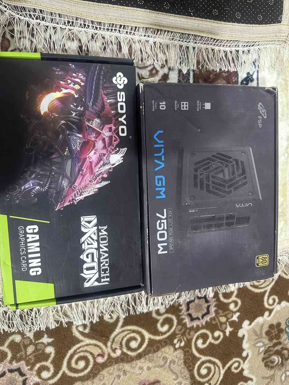 سلام عليكم
ابيع كامل ما ابيع قطع 

بيع فقط كل القطع جديد عدى الكرت و الهارد فقط 

معالج AMD 7-9800X3D جديد غير مستعمل خاله معجون من MASS

RX5700 XT 8G SOYO مستعمل تحت أقصى ضغط لمده 23 دقيقة الحرار وصلت  65-70 

رام 16 كيكا DDR5 5600 KLNG STIN جديد  قطعة وحدة 

مذبورد B650 MSI M-B PRO جديد 

ممبرد من MASS MA-400 /120mm جديد 

بور سبلاي 750 FSP GOLD جديد 

كيس من MASS 4 فان 

هارد SSD128 هارد واحد فقط 

*********** 

سعر 1600 وبيها مجال 

مكاني نجف كوفة توصيل موجود 

ملاحظة كل كراتين القطع موجودة
