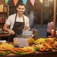 قلاية   الكهربائية – سعة 6 لتر 🔥  شغل نظيف، مقرمش، وسريع.. هاي القلاية...