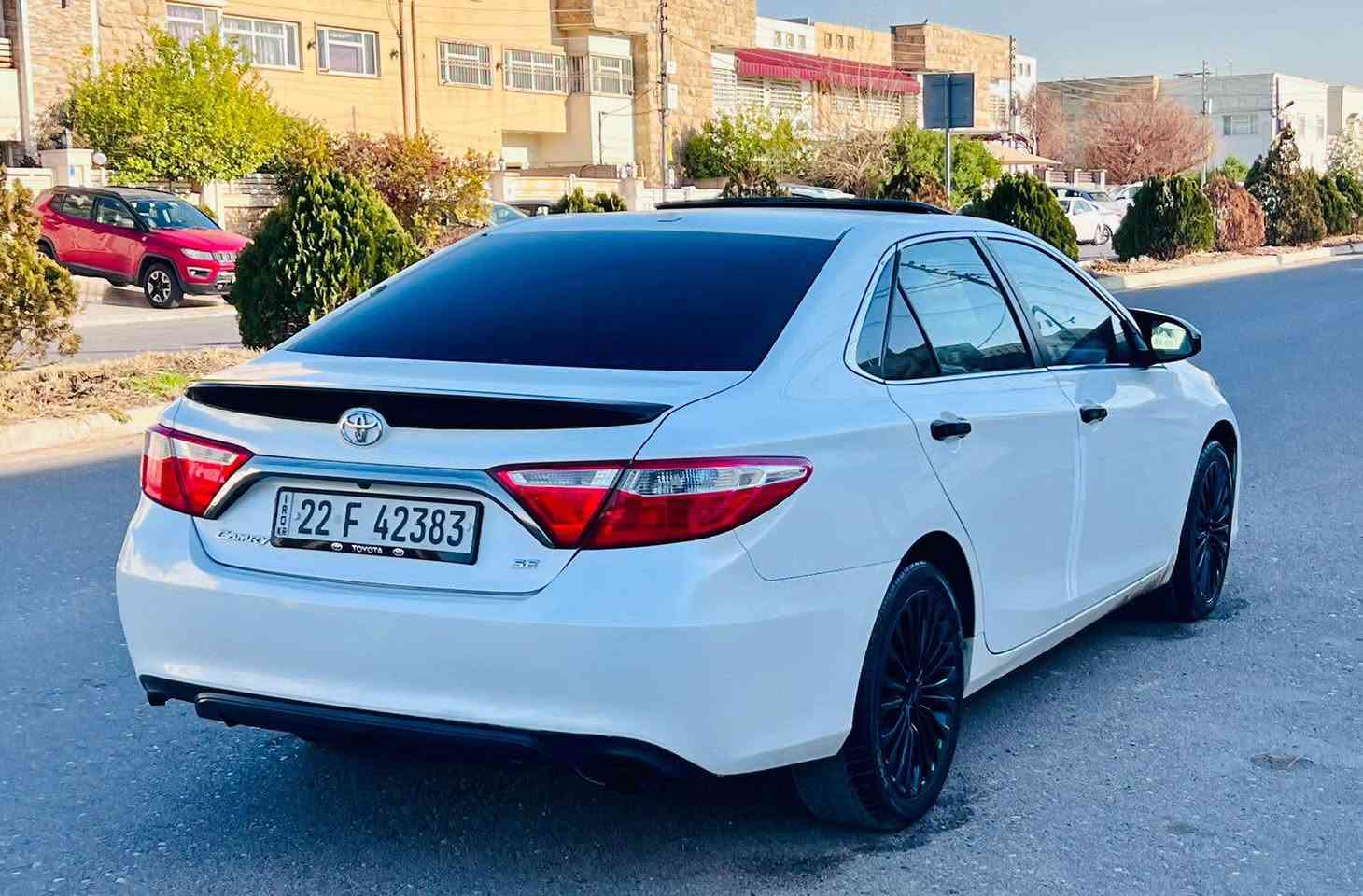 كامري موديل 2016 SE فتحة سلايت
***********__***********
سيارة واحد باب صبغ 
مكان صغير تعديل بارد 
السعر : 169 $  ورقة يه
93000 ميل ماشية
مواصفات امريكي فول مواصفات 
فتحة سلايت وكشن كهربائي و  شاشة و كاميرا و حساس فوليوم و بلاجكتور ولايت زينون
 وتحديد سرعةو بلاجكتورو Eco
‎
‎ساكن  / اربيل
————————————
كامري موديل 2016 SE سلايته 
يه ك ده رگاي بؤياغي هه يه 
يه ك جيگاي تعديل ساردي هه يه

نرخي :  169 $  وه ره قه يه

86000 ميل رويشتووه 
مواصفات  ئه مريكي فول مواصفات 
سلايته و كوشن كاره باي  ولايت زينون و 
شاشة و كاميرا و حساس فوليوم 
تحديد سرعة وEcoو بلاجكتورو
جيگام له  هەولير أربيل, العراق
