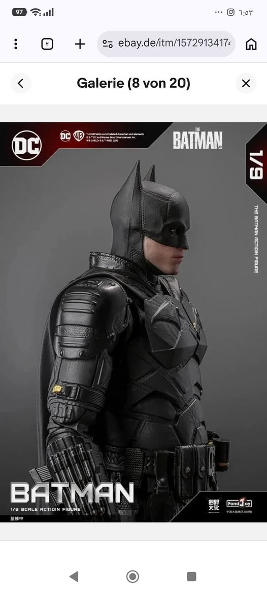 متوفر للبيع
مجسم باتمان من فلم the batman 
استعمال مره واحد فقط للتصوير 
من شركة fondjoy الرائعة
🚨ملاحظة // يجي مع راسين اضافيات واحد داخل الباكيت والثاني يجي وحده موجود بالصورة الاخيرة اذا تحب تشوفه 
السعر ٤٠ قفل 🖤
توصيل ٣ الاف كل العراق


**إذا كنت صاحب هذا الإعلان وتريد حذفه لأي سبب، رجاءا أرسل رسالة إلى الدعم الفني**