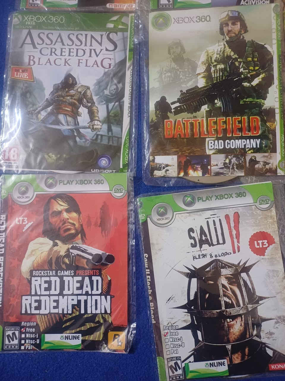 السلام عليكم عندي مجموعة اقراص جديدة (xbox) للي يريد يشتريهن اشوف شكد يوصلن حددولي سعر بالتعليقات ونشوف 
مكاني ديوانية - دغارة 
***********
