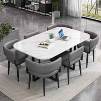 ميز طعام • ٦ كراسي • سطح مرمر