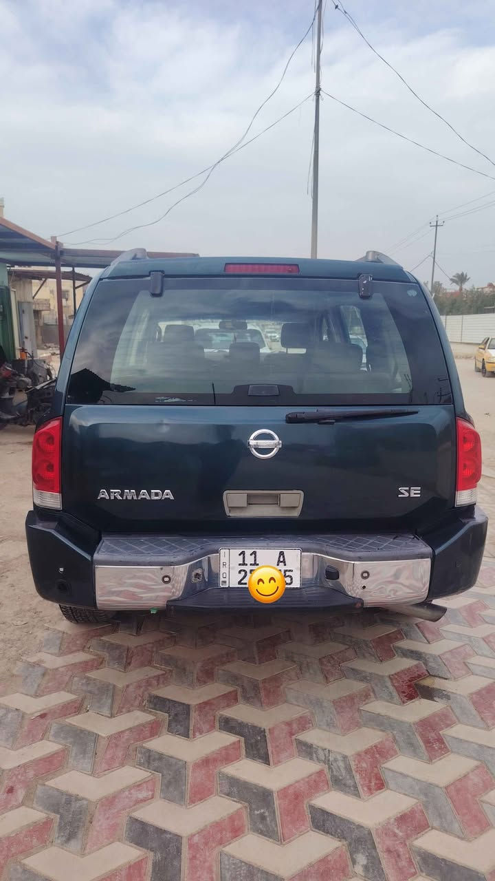 ارمادا 2007 وارد امريكي رقم بغداد انكليزي باسمي سنويه ل 2027
كير ومحرك ممتاز كشن كهربائي ودوسه السكليتر والبريك تحكم كهربائي حساس خلفي مروحه الراديتر محوره كهربائيه وبيها منظومه غاز  والتبريد بيها ليك بالفريز وسعرها ٨٠ مع المجال مكان السيارة بالديوانية *********** ديوانية, القادسية
