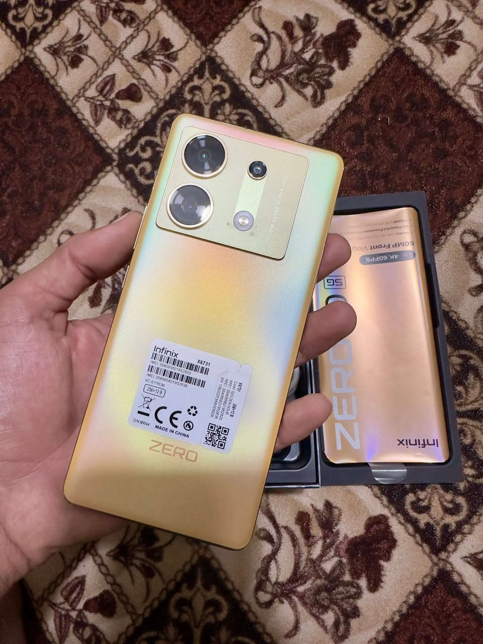 انفنكس زيرو 5G 30 .
مواصفات الجهاز
الشاشة6.78 بوصة - 144 هرتز - AMOLED
الذاكرة256 جيجابايت
الرام 21 جيجابايت
الكاميرا2 + 13 + 108 ميجابكسل
البطارية5000 مللي أمبير - 68 واط
جهاز فقط مفتوح من الكارتون ما مستخدم 
السعر 280
***********

