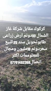 كركوك • ٣٣م • أرض