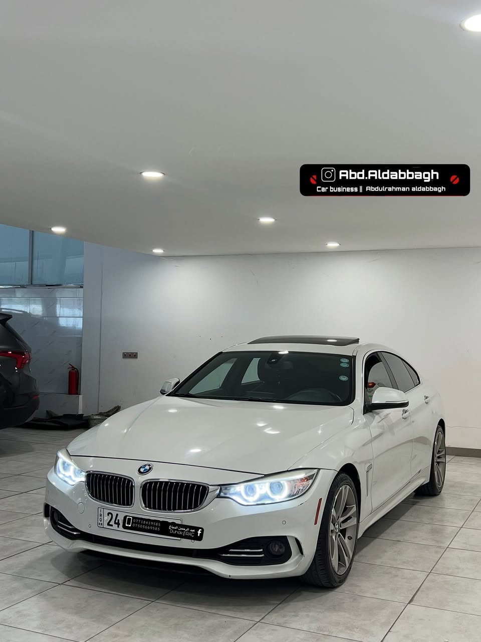 BMW 430i 2017
ماشيه 74 الف ميل 
محرك 4 سلند 2.0 توين توربو 
فول مواصفات 
مكان السيارة دهوك 
ضرر السيارة
باب و جاملغ تبديل  شركة نفس اللون
و نص البوند و و جاملغ صبغ 
ايرباك راجع شركة بلادي 
السعر : 173$ ورقة و بيها مجال
***********
.

