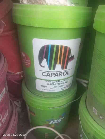 اسلام عليكم 
يوجد لدينا صبغ داخلي خارجي مثل ماموظح بالصوره امامكم 
يوجد كميه مشكله مايقارب (٣٤٠) صطل البيع شلعه وحده سعر الصطل احسبه ( ٢٥) الف واصل الى مكانك // الكميه الي موجوده زاده من موقع العمل ونريد نبيعه اقل من نصف السعر 
***********
