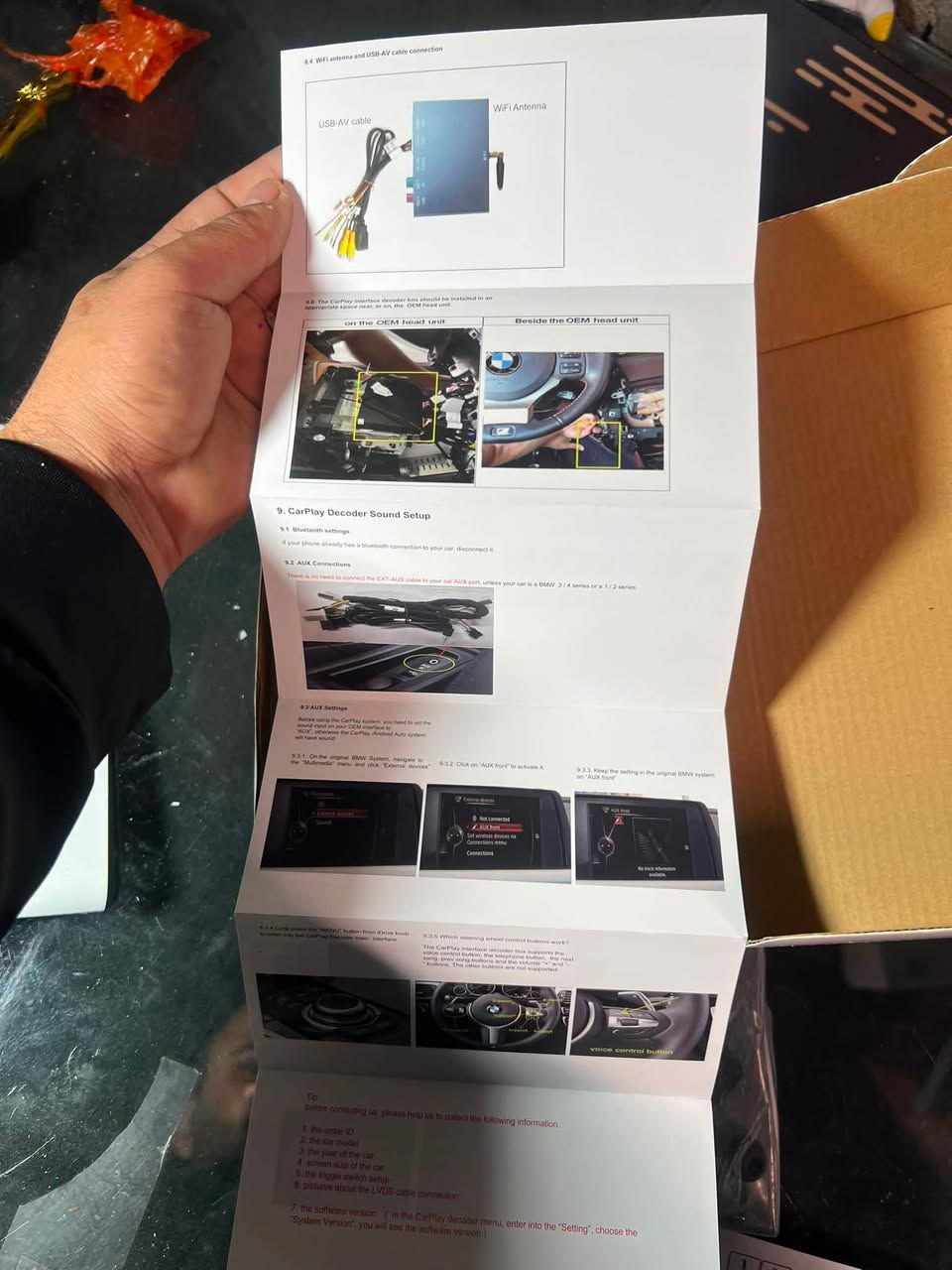 فرصة لأصحاب الـ BMW (فئات E60, E90, F10, F30) نظام CIC
للبيع جهاز CarPlay Decoder Box جديد بالكرتونة ملوخ. الجهاز يضيفلك نظام أبل كاربلاي وأندرويد أوتو وايرلس (Wireless) على شاشة سەیارتك الأصلية بدون ما تبدلها وبدون أي قطع وايرات.

يتحكم من ماوس الشركة ودكم السكان.


**إذا كنت صاحب هذا الإعلان وتريد حذفه لأي سبب، رجاءا أرسل رسالة إلى الدعم الفني**