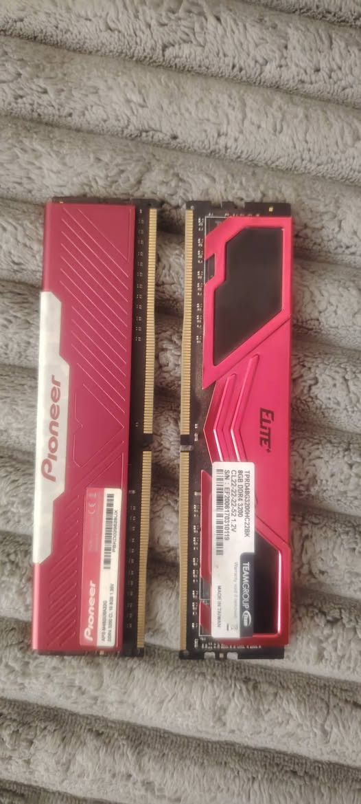 معالج +رامات للبيع 
R5 3500X ...... السعر 65 الف جديد مفحوص فقط
الرامات قطعتين مختلفات بس نفس السرعه
2X8 16GB 3200
سعر كل قطعه 40 الف ثنينهم 75 الف

القطع شغاله ضمان الشغل
مكاني بغداد /***********
