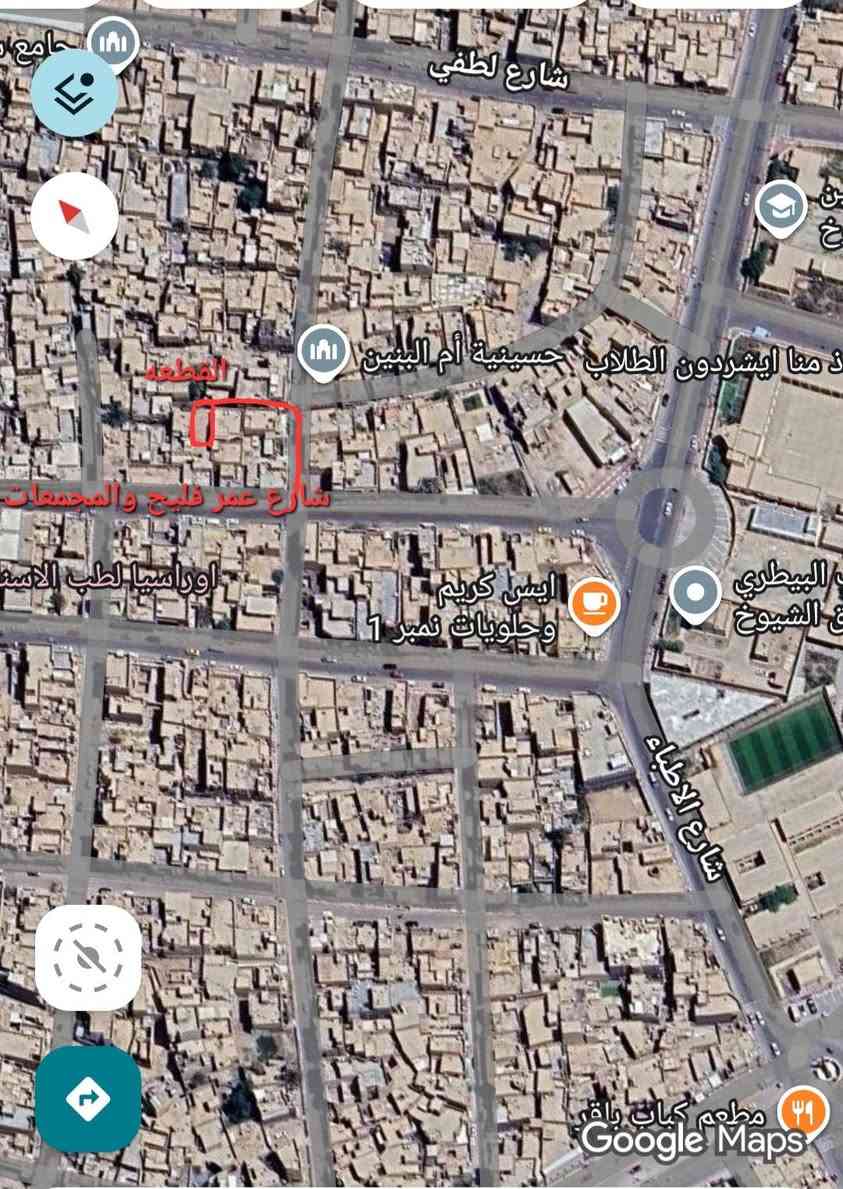 قطعه طابو صرف ١٥٠متر منطقة الحضر بشارع عمر فليح والمجمعات قرب الاسماعيليه الاولى كلش قريبه 
بنص السوك مثل ماموضح بالصور
داخل فرع زغير وصبابه
منطقه مرغوبه بناسها وهادئه
وقريبه لفلكة البيطره
السعر ١٥٠ وبيه مجال
***********
