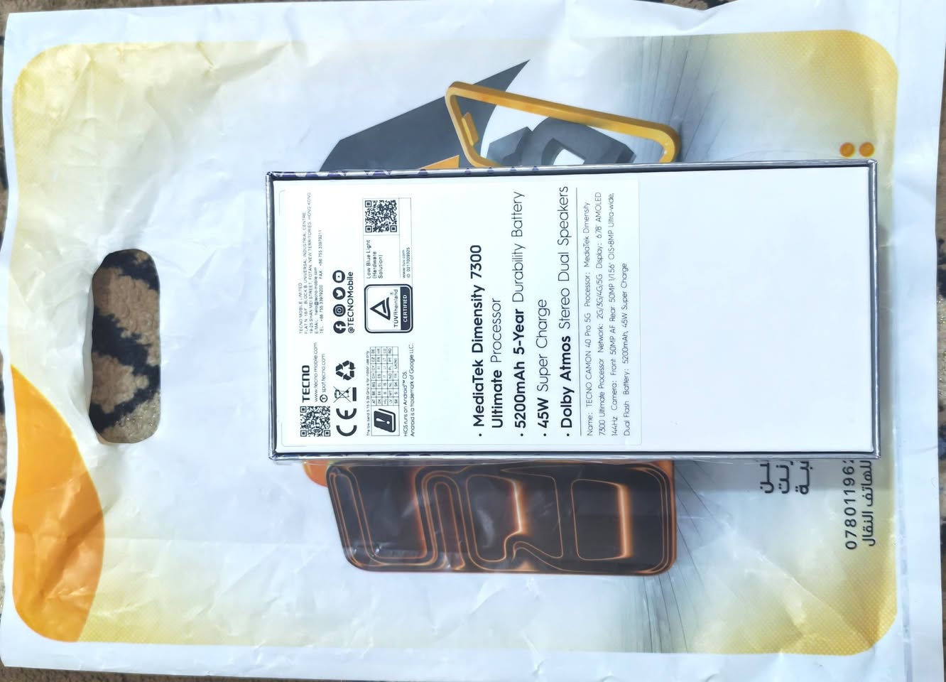 TECNO CAMON 40 Pro 5G🌹ذاكره 256 رام 8
موبايل مستخدم 4ايام فقط احتاجيت واريد ابيعه بسرع وقت نضافه مليون من مليون شخط مابي بعده بجيسه 
وبعده ع لزكه لشركه ولايلون بعده بل كارتون فول ناضفه
اخذته جديد ب320 قبل 4ايام ورايده ب290 قفل قفل 
سبب لبيع محتاج عنواني كوت الانوار 🌹


**إذا كنت صاحب هذا الإعلان وتريد حذفه لأي سبب، رجاءا أرسل رسالة إلى الدعم الفني**