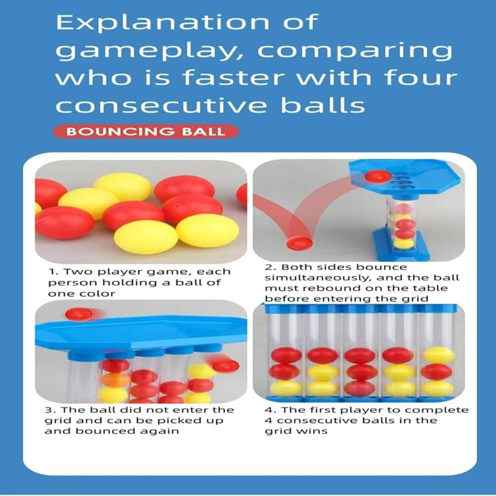 لعبة لوحية للكرات القافزة
هذه اللعبة هي "Bouncing Ball" (أو Bouncing Four)، وهي لعبة ألعاب لوحية تشبه في فكرتها لعبة "Connect 4" الكلاسيكية.
إليك أهم مواصفات ومميزات هذه اللعبة:
طريقة اللعب: تعتمد على مهارة الارتداد، حيث يقوم اللاعبون بارتداد الكرات لتستقر في الشبكة المخصصة، ويفوز من يتمكن من ترتيب 4 كرات من نفس لونه في صف واحد.
الفئة العمرية: مصممة للأطفال من سن 3 سنوات فما فوق.
مكونات اللعبة: تتضمن شبكة اللعب، ومجموعة من الكرات الملونة (عادةً باللونين الأصفر والأحمر، بالإضافة إلى كرة برتقالية).
الهدف التعليمي: تساعد في تطوير المهارات الحركية الدقيقة، التركيز، والتفكير الاستراتيجي لدى الأطفال.


**إذا كنت صاحب هذا الإعلان وتريد حذفه لأي سبب، رجاءا أرسل رسالة إلى الدعم الفني**
