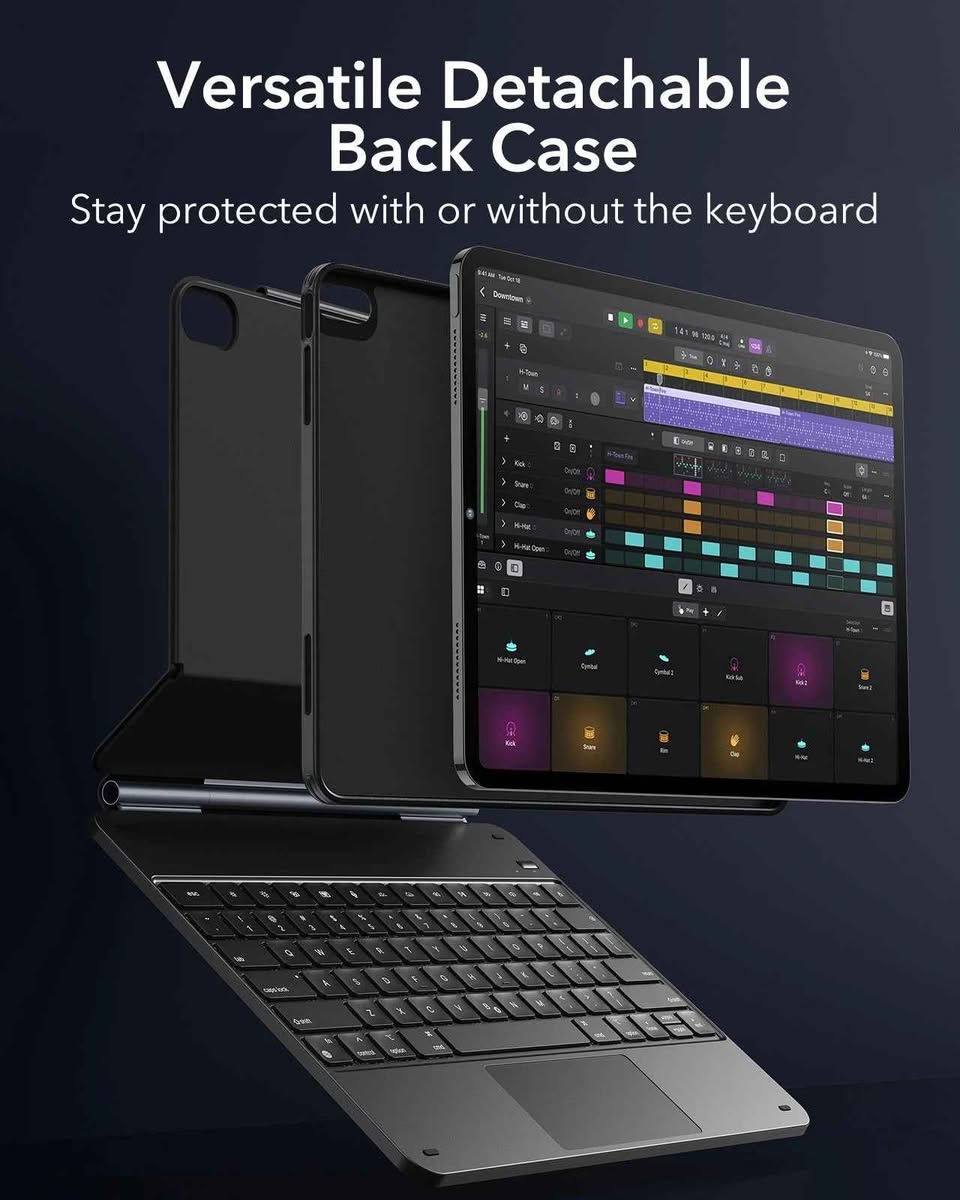 Magic keyboard for ipad air 13  2024
ESR REBOUND SERIES megnatic keyboard case 360°
English layout 
Open box like new like new 
75.000 IQD
Delivery offered ✅ بغداد, العراق


**إذا كنت صاحب هذا الإعلان وتريد حذفه لأي سبب، رجاءا أرسل رسالة إلى الدعم الفني**
