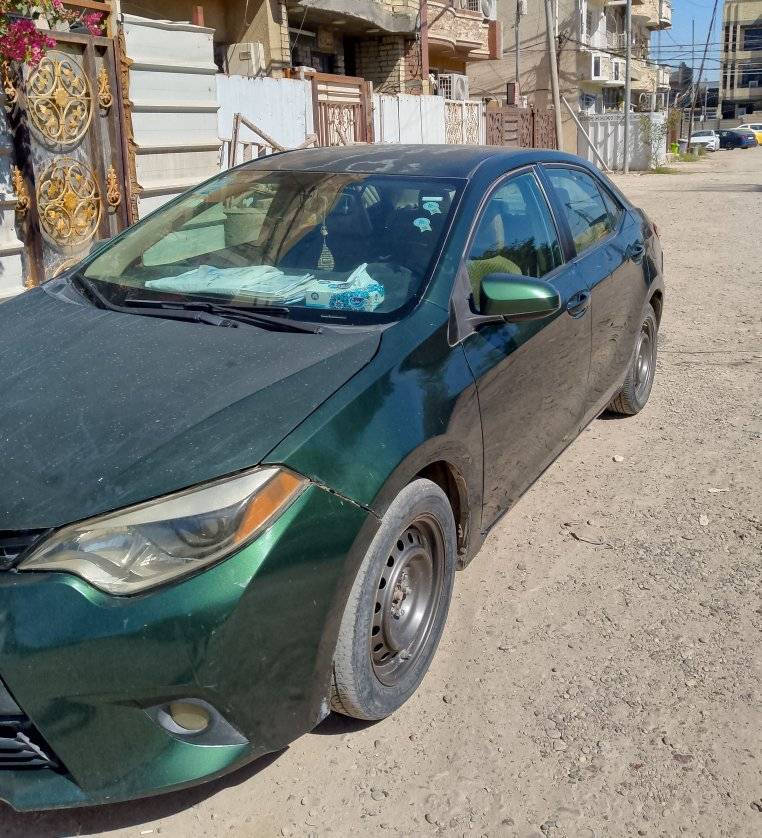 كورولا موديل 14رقم بغداد باسمي بيهة صبغ بنيد ،وباب عكس السايق كما في الصوره ،كير مكينه مكفول بلادي ،السعر 106،رقم التلفون ***********,***********
