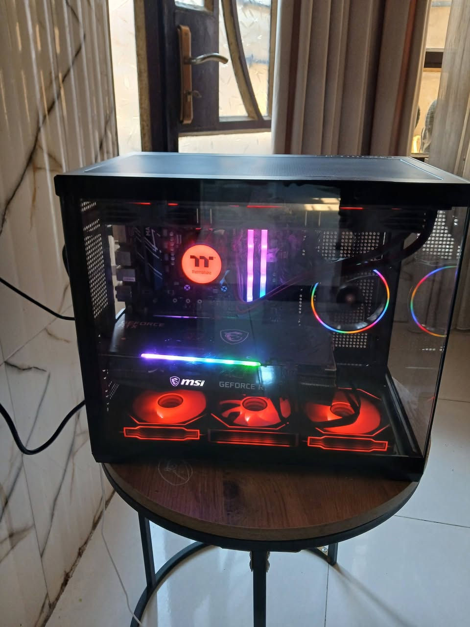 مكاني بغداد الدورة رقمي ***********
سعر التجميعة ٩٥٠ الف 
R 7 2700x 
B450 msi gaming plus max 
Ram 16g 3000 rgp
Rtx 3070 msi gaming z 3fan
360mm Thermaltake  جديد
Psu fantech 650 plus 80 جديد
case full atx 7 fan جديد
Ssd 120g hdd 500g جديد
