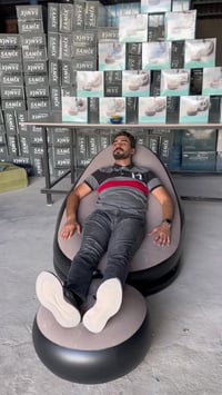 كرسي هوائي فاخر مع طبلة – تصميم بيضاوي مريح  الاستخدامات:  مثالي لغرف ...