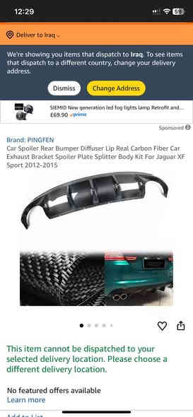 سلام عليكم 
اخواني قطعة ثانية دفيوزر كاربون فايبر حقيقي 

جاكوارXF

موديل ٢٠١٢-٢٠١٥

ب هاذا شكل

سعر ١٠٠ ألف 

توصيل متوفر كل محافظات 

***********

واتساب
