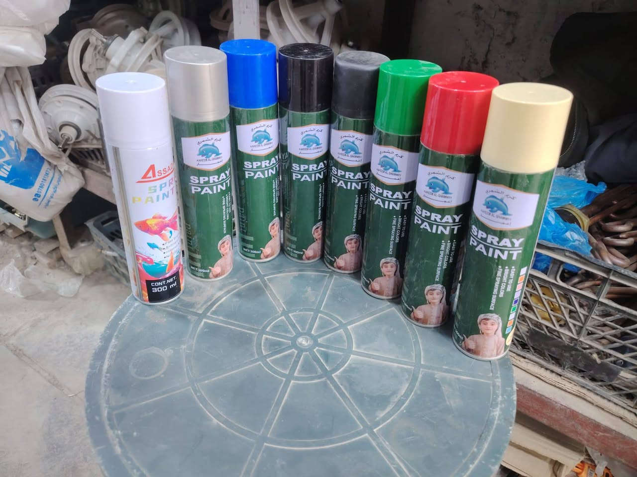 العروض يم السيد ليس لها نهاية 
توفر نوع من الاصباغ الرش الاصلي 
كريم الشمري 
ذي قار قضاء النصر مقابل محل عمار جعاز قرب موكب عشاق العباس


**إذا كنت صاحب هذا الإعلان وتريد حذفه لأي سبب، رجاءا أرسل رسالة إلى الدعم الفني**