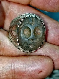 خاتم فضة قديم • حجر الهبهاب المغربي • جلب عام