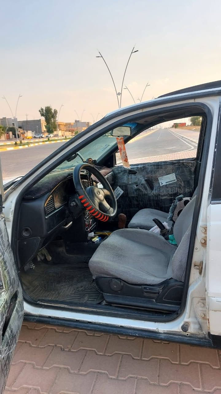 سلام عليكم النتره دمعه ٩٤ كير عادي مكينه 1600قبغ اسود المرغوب بدون تبخير بدون حادث ولا خياس مصبوغه عام جماليه  صدر جديد تخم تاير جديد دواخلها نضيفه جوم كهربائيه سياره جاهزه ما تحط عليها تشغل او تمشي هزه جديده سنويه لل 2031 رقم كركوك انكليزي مشروع وطني  سياره باسمي شرط التحويل سعر 38 مكان تكريت ***********

