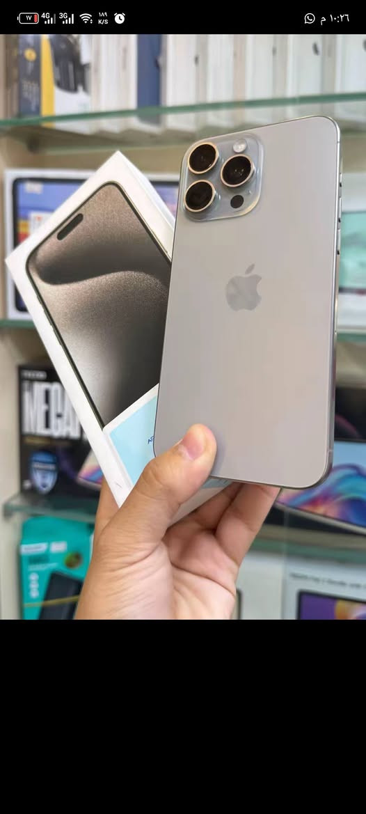 أيفون 15 برو ماكس🩶
ذاكرة 256 / بطارية 87%🔋
 شرق اوسط / نضافتة 100%☑️
/ الجهاز كُلة شغال ✨
كارتونتة الاصلية مطابقة موجودة وياي كف هديه
سعرة مليون و150
مكاني رميثه 
*********** / موجود واتساب كذلك
