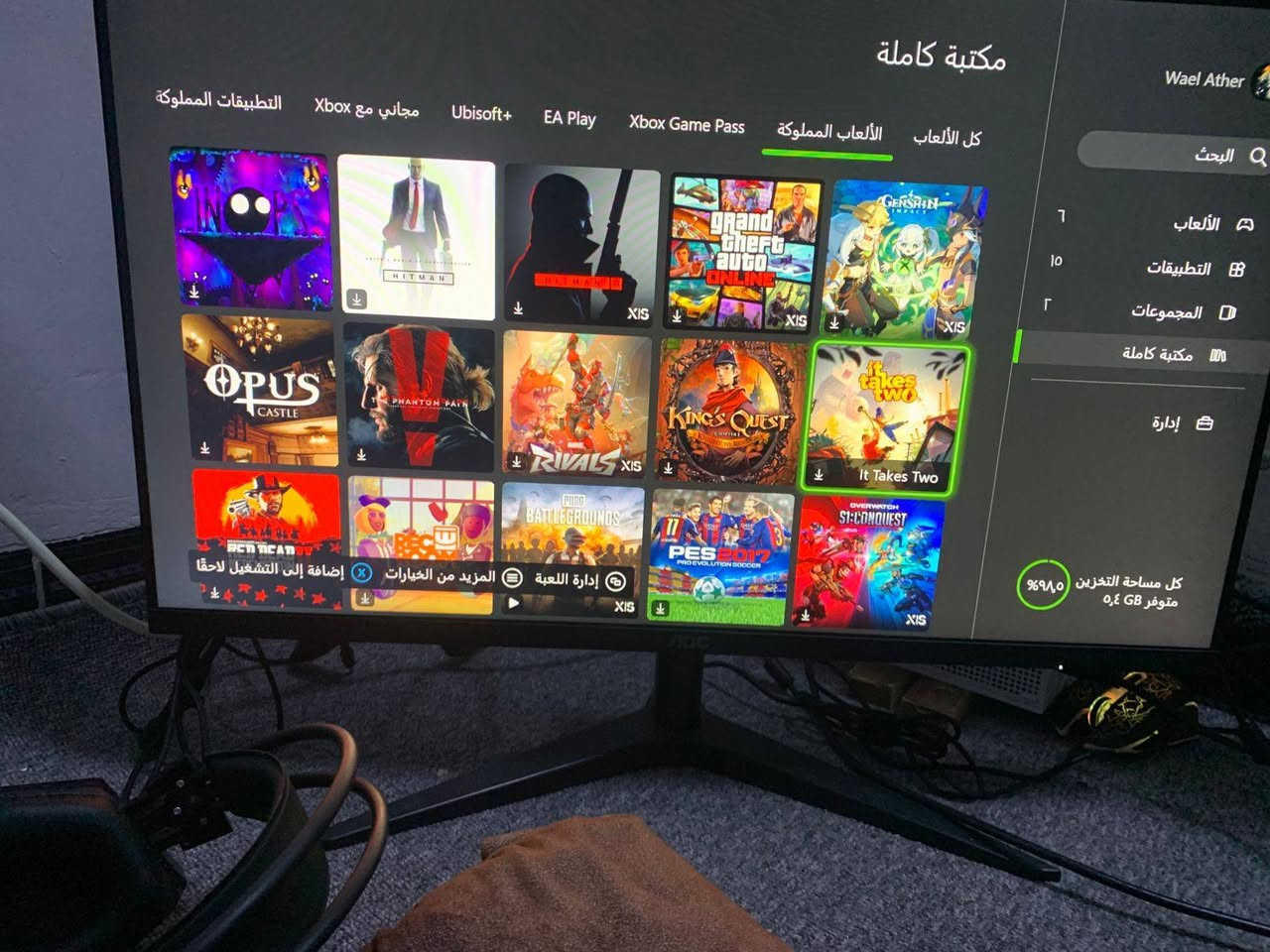 تجميع كامل للبيع شاشه كيمك إكس بوكس سيريس
سلام عليكم اخوان كلش مستعجل على بيع يشهد الله النضافه فول 
جهاز اكس بوكس سيريس اس 

شاشه كيمك موصفات 
معدل تحديث: 100 Hz 
الدقة: عادة Full HD (1920×1080).
نوع الشاشة: VA أو IPS  ألوان دقيقة وزوايا رؤية واسعة.
زمن الاستجابة: 1–4 ms  تقليل ضبابية الحركة.
تقنيات: Adaptive‑Sync، Flicker‑Free، Low Blue Light.

هارد SSD 2T

كيبورد من شركه  REDRAGON

ماوس FIRE CAM

سماعات فول محيطيه 
بل ايضافه 
حساب كيم باس 3اشهر مفعل 

وحساب فول العب الي بيه

بيس 2017

بيس2020

طبعن البيس من النوادر حيللل

FC2025.  اعل نسخه مشتريه هيه التمت 

جيتي اي المحسنه كمله 

رزدنت ايفل 4 الريمايك

ردد ردمشن 2 

بلاك اوبس 1 

بلاك اوبس 2

بلاك اوبس 3
وبعد العب بس هاي البرز العب المشتريه 

سبب البيع ضرف مادي 
عنواني موصل ايسر يارمجه الشرقيه الأولى 

رقم ***********
بي واتساب 
السعر  خاص او دفع بل تعليقات 
#ادمن
