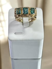 محبس     صناعة يدوية  -  فضة عالية /  925 طلاء ذهب عيار 18 - حجر طبيعي...