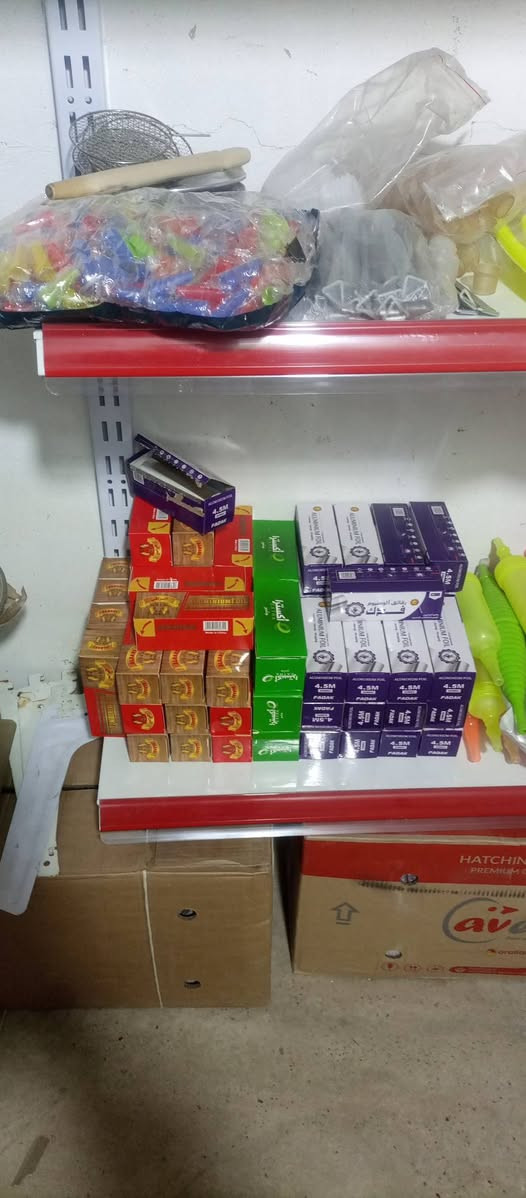 ع بركه الله تم افتتاح محل للاراكيل والمعسلات والفحم وكافه انواع مستلزمات النراكيل وبانسب الاسعار شيشه تخفيضات بسعر البلاش والماعنده ياخذ ويروح  بابلي2500
شيشه اصليه ب2000
وشيشه حجم وسط 1500
المعسلات بكافة الانواع بسعر الكيلو ب18الف فقط
الفحم الكيلو ب3500 فقط
القمجي ب3000 الجلاتيني والعادي ب1000فقط
فنجان العادي ب1000
والاصلي 1500
سيم اصلي 1500
نركيله كامله ب10
هيتر اصلي ب6000
وهيتر وسط ب5500
وهيتر دبل ب7000
مطارت 1000 فقط للاستفسار مراسله الصفحه
العنوان كسيرات بدايه شارع بيت شلاكه
يوجد توصيل ايضا مجاني


**إذا كنت صاحب هذا الإعلان وتريد حذفه لأي سبب، رجاءا أرسل رسالة إلى الدعم الفني**