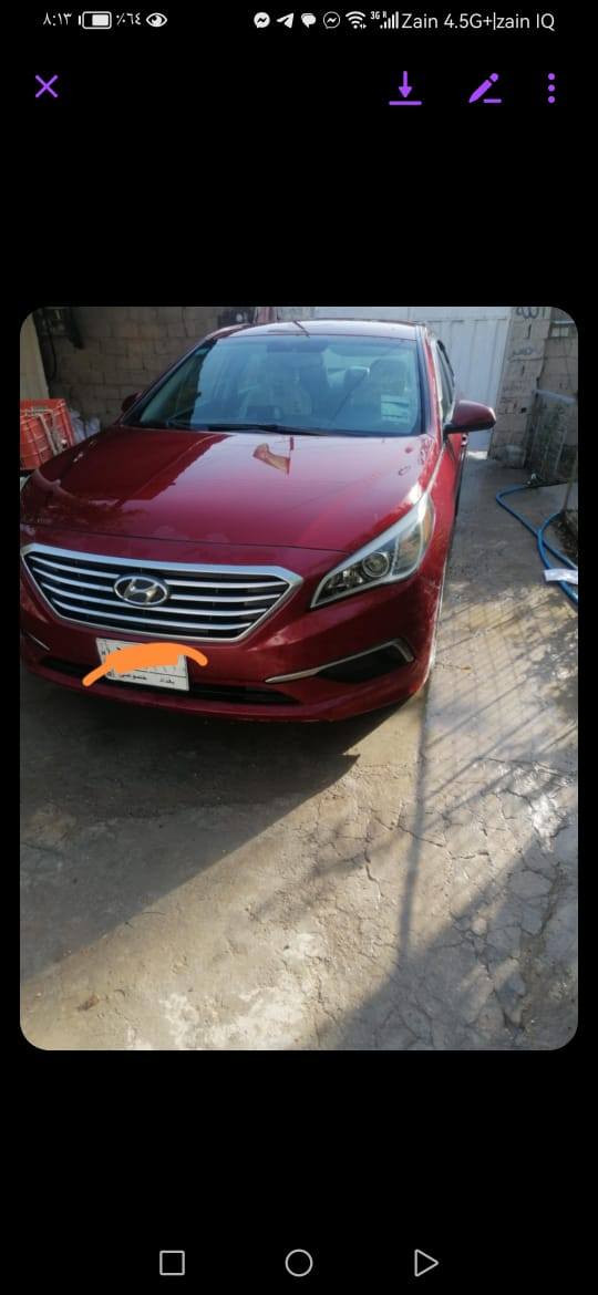 السلام عليكم السيارة... سوناتا موديل ١٦ بغداد سنوية ٢٨ مواصفات  محرك وكير ضمان تايرات جدد كامرة دوارة شاشة كبيرة سيارة بيها قطع صبغ ***********
السعر ١٢٠
المكان ديالى الخالص
