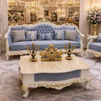صالون ملكي • خشب زان • حفر يدوي