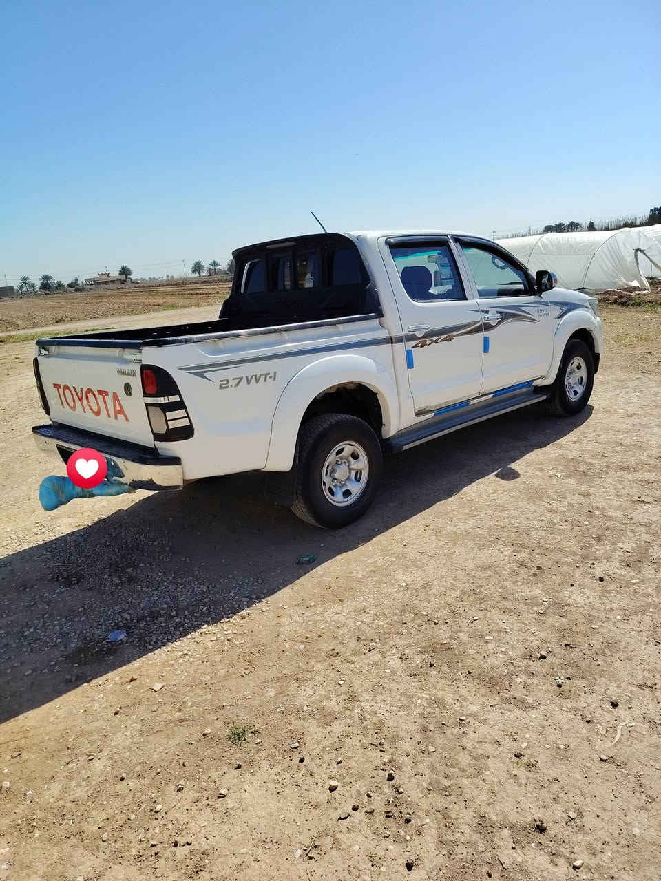 السعر 158 بيع سريع
هايلوكس 2013  4×4 رقم مثنى
 مشروع وطني تحويل مباشر
كير عادي محرك بنزين
تخم تاير جديد
حداديه جديده
محرك وكير وشاصي واكسن مكفولات شرط
السياره بيهه صبغ مكانات واكع عليهه كراج ما بيهه اي ضربه
مكان السياره واسط قضاء الصويره
***********
*********** @إشارة
