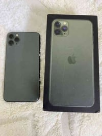 ايفون 11 برو ماكس زيتوني وتر بروف بطارية 72٪؜ ذاكرة 256 نموذج M تك سيم...