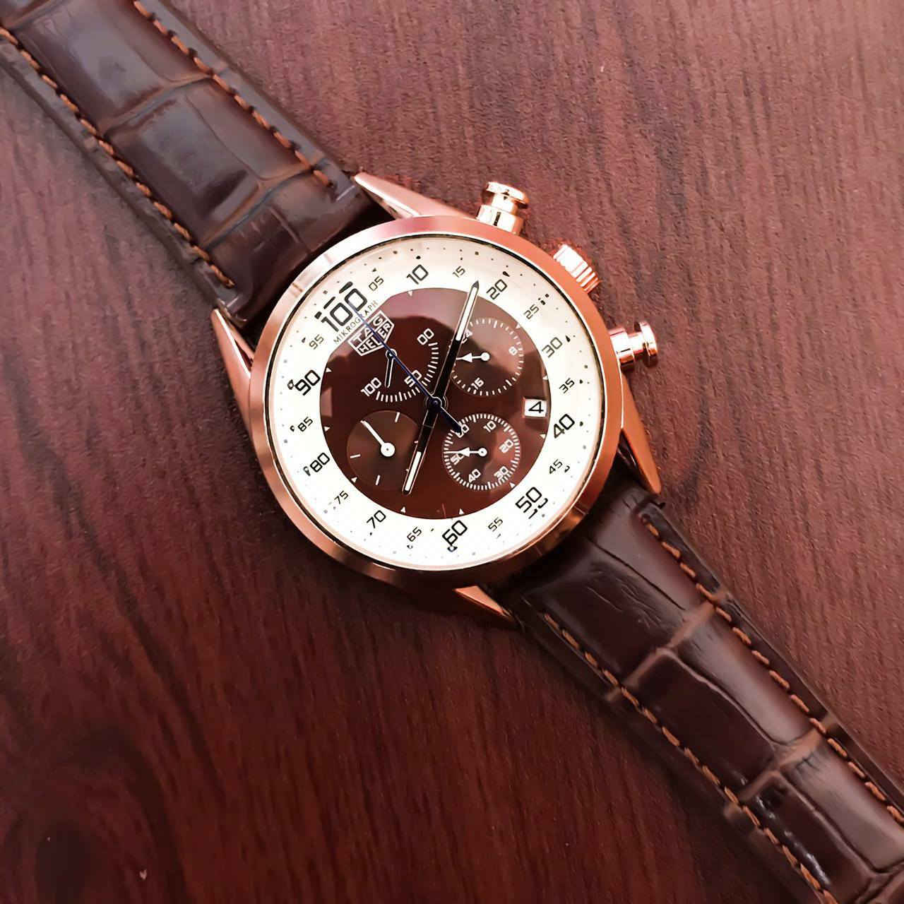 هذه ساعة TAG Heuer Carrera Mikrograph، وهي ساعة كرونوغراف محدودة الإصدار تتميز بقدرتها على قياس الوقت بدقة تصل إلى 1/100 من الثانية. 

الموديل: تاغ هوير تاغ-100،
الجودة: 7a
، الجنس: رجالي، السوار
: بني،
المينا: بني/أبيض
، الحركة: كوارتز،
قطر العلبة: 43 مم،
سمك العلبة: 12 مم،
الزجاج: ياقوتي، مشبك
تاغ الأصلي القابل للطي،


**إذا كنت صاحب هذا الإعلان وتريد حذفه لأي سبب، رجاءا أرسل رسالة إلى الدعم الفني**