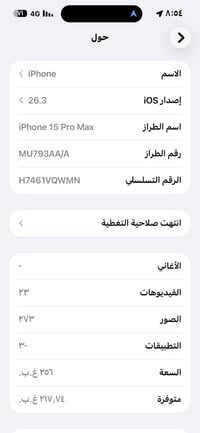اي فون ١٥ برو ماكس جهاز ما مفتوح ابد بطاريه ٨٨ السع ٩٧٠ ألف  ٠٧٨١٠٤٤٤٠...