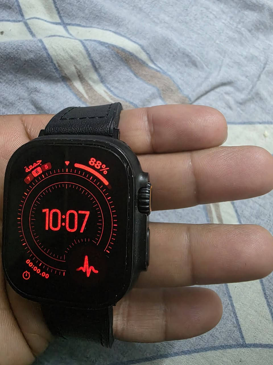 ساعه ابل الترا 2 البطاريه ١٠٠ كامله ملحقات ماستر 
بيهه شخوط مابيه موضحه بلصور السعر ٧٠٠ بغداد 
***********
