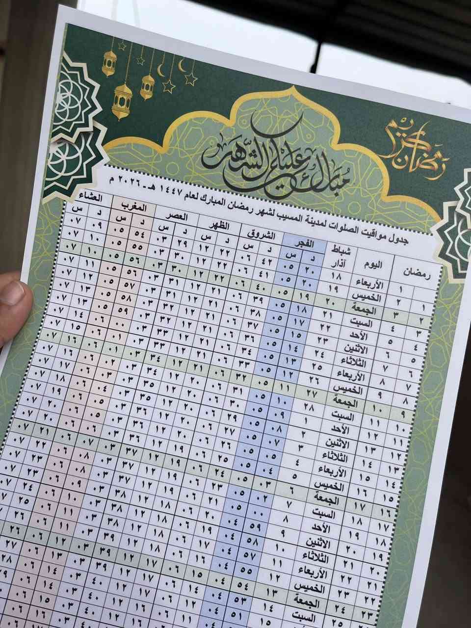 السلام عليكم 🙋‍♀️
امساكيات شهر رمضان المبارك 🌟
للوقفين الشيعي والسني 💕
ورق عادي ١٠٠ امساكية ٨٠ غرام  سماكة الورقة ب٥
ورق زيتي لماع ١٠٠ امساكية ١٠٠ غرام سماكة الورقة ب١٥


**إذا كنت صاحب هذا الإعلان وتريد حذفه لأي سبب، رجاءا أرسل رسالة إلى الدعم الفني**